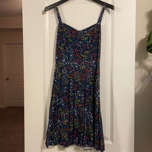 Navy floral spaghetti strap dress